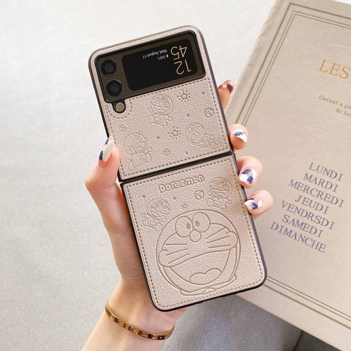 Funda De Piel Doraemon Para Galaxy Z Flip 5 4 3 6 Funda De Silicona Blanda Z Flod 2 3 4 5 6 Find N2 N3 X Flip Xiaomi Mixflip Mix