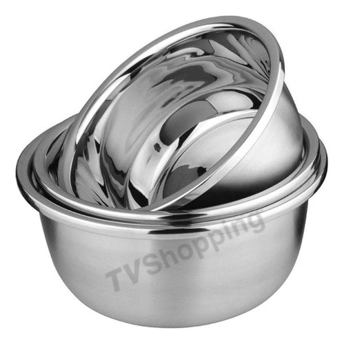 Juego De 3 Bowl Acero Inoxidable Tazones Hogar Nuevos