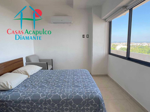 Cad Altamar Victory 402. ¡confort Y Estilo En Acapulco Diamante! Departamento Con Terraza Y Vista A Las Áreas Comunes