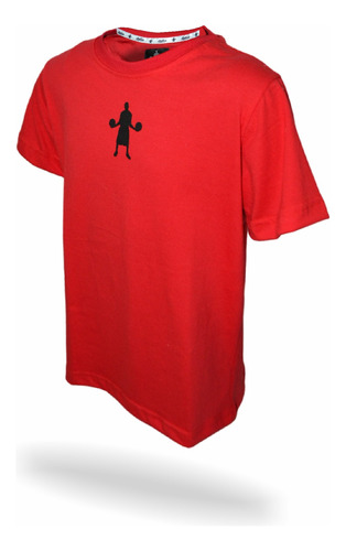 Remera Niños Niñas Kids Wolf Rojo Baller Brand Basquet