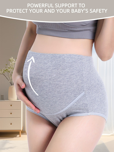 5 Calzoncillos De Algodón Ajustables Para Mujeres Embarazada