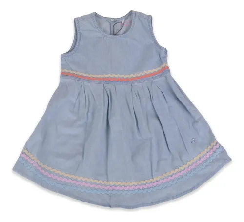Vestido Bebes Niña Celeste Pillin (pvu827cel)