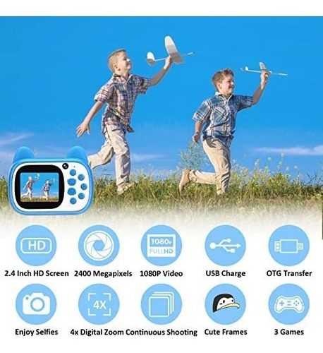 Camara Digital Nameer 1080p Video Para Niños Azul