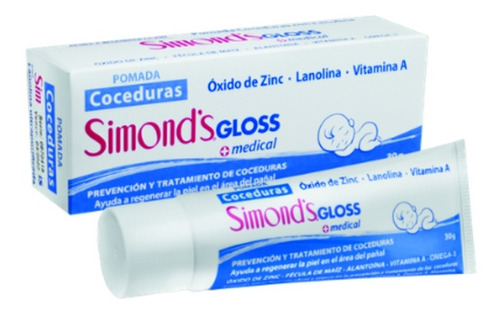 Pomada Coceduras Simonds Gloss Medical 30gr (1 Unidad)