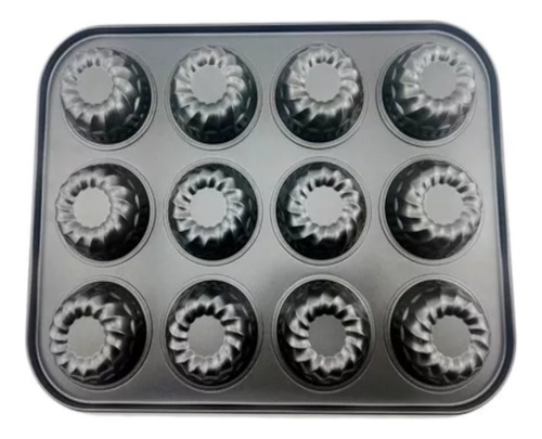 Molde Antiadherente 12 Cupcakes Volcan + Regalo