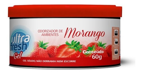 Aromatizante Ultra Fresh Gel Solido Morango 60g