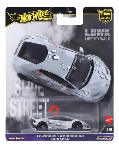 Hot Wheels Premium Slide Street 2 Lamborghini Huracan Lbwk Color Gris