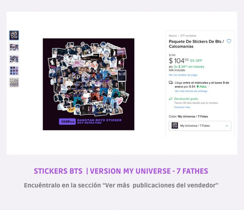 55 Photocards Bts - 7 Fates Chakho Lomo Cards