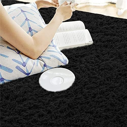 4x6 Alfombras Negras Para Sala De Estar Súper Suave Area Rug