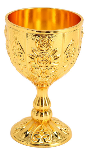 Copa De Vino Grabada En Relieve, Diseño De Flores Vintage De