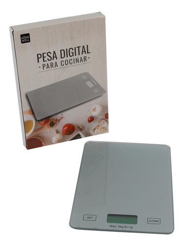 Balanza Pesa Digital Para Cocina 21.5x15x1.5cm