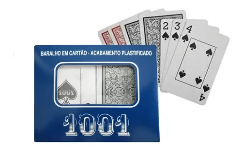 24 Jogo De Baralho Copag 1001 Duplo Plástico Com 110 Cartas