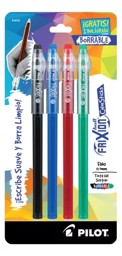 BOLÍGRAFO GEL PILOT FRIXION BALL BLÍSTER CON 3, Pilot, Escolar, Lápices  y plumas