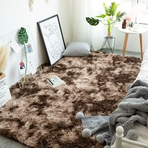 Tapete 2,00x1,50 Peludo Felpudo Sala E Quarto Cores Cor Marrom Me...