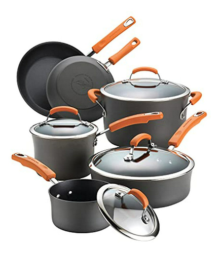 Rachael Ray 87375 De 10 Piezas De Aluminio Anodizado Duro De