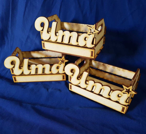 Imagen 3 de 6 de 15 Cajoncitos Verduleros Nombre Fibrofacil Souvenir 12x18x10