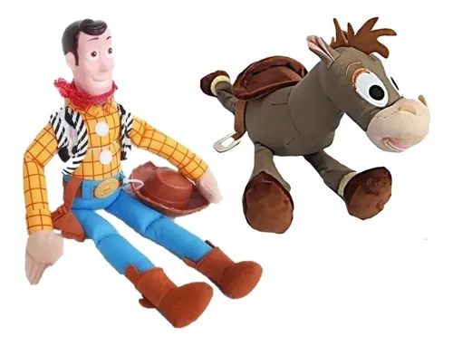 Set X2 Peluches Muñeco Woody Toy Story + Tiro Al Blanco 30cm
