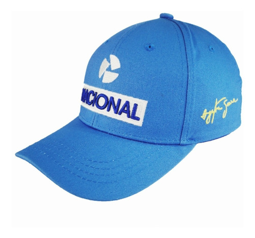 Gorro Jockey & Snap Ayrton Senna Formula 1 Retro Nacional