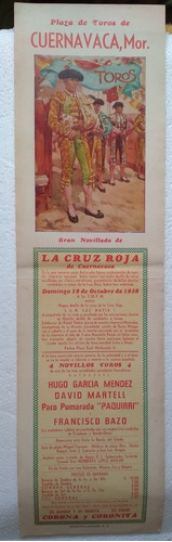 Cartel De Toros Plaza Cuernavaca 1958, Garcia Mendez, Martel