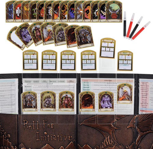 Dnd Initiative & Combat Tracker Juego De 6 Piezas De Acrílic