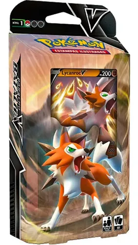 Card Game Pokémon Baralho Batalha V Lycanroc - Copag