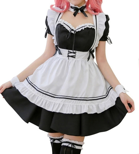 Traje Cosplay Anime Roupa Empregada Doméstica Lolita Vestido