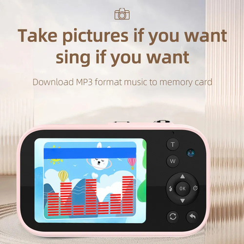 Cámara Digital 1080p Para Niños, Vídeo Portátil, 48 Mp, D