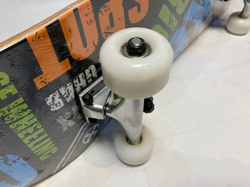 Skate Profesional Doble Cola Patineta Sk8 Y Casco Blanco Plata