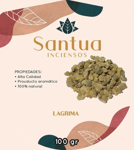  Lagrima Incienso Artesanal 100gr Santua