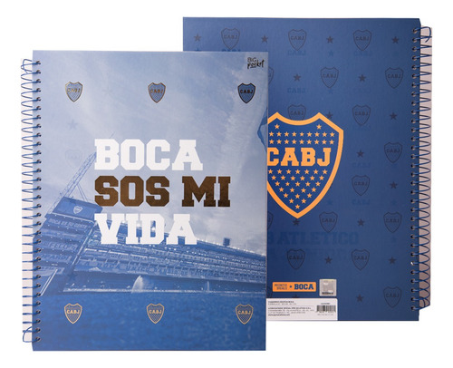 Cuaderno 21x27 Tapa Dura Boca Juniors Color Blanco