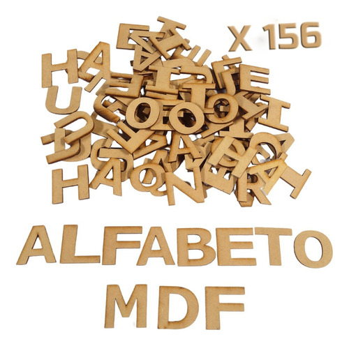 Kit 156 Letras 6 Alfabetos Completos Mdf Cru Pedagógico Kids