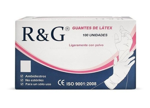 Guante De Examen De Latex R&g (caja X100 Unid)