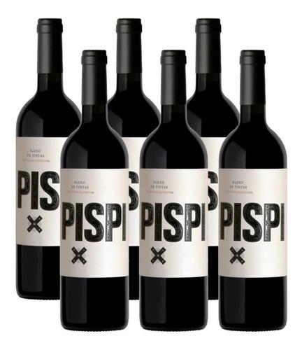 Vino Pispi Blend De Tintas 750ml. Caja 6 Botellas