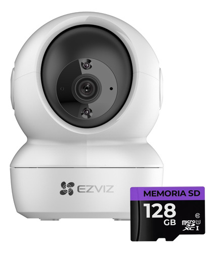 Cámara De Seguridad Wifi Ezviz H6c 2k 4mp + Memoria Sd 128gb