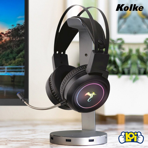 Imagen 3 de 5 de Auriculares Gamer Kolke Eros 200mw Sonido 7.1 Luces Rgb Loi