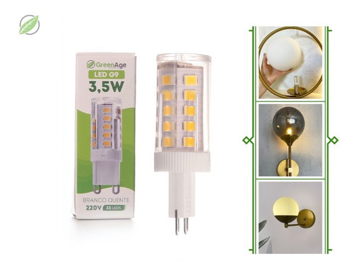 Lâmpada Led G9 Bipino 3.5w Branco Quente Lustres 220v Kit 16 Cor da luz Branco-quente