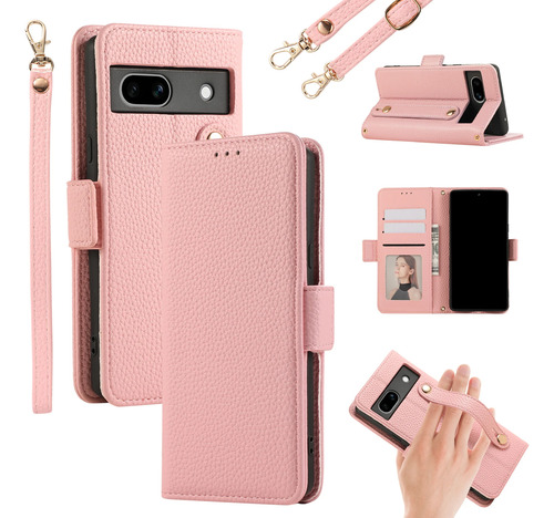 Funda De Piel Tipo Cartera Con Ranura Para Google Cover