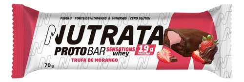 Proto Bar - Sabor Sensations Morango - 9 Unidades De 70g - Nutrata