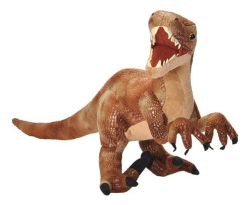 Peluche Dinosaurio Velociraptor 57cm Tela Con Textura Real