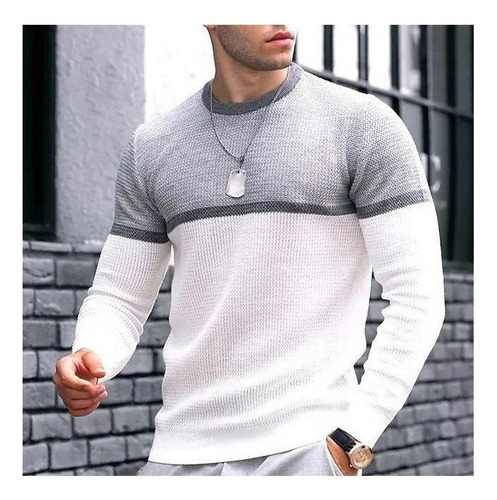 Camiseta Para Hombre Talla Grande Con Cuello Redondo Casual