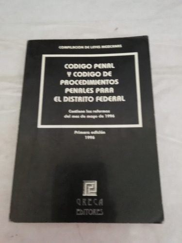Código Penal Y Código De Procedimientos Penales Para El Df (Usado)
