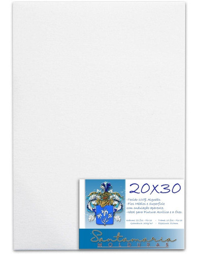 Kit 06 Telas De Pintura 20x30 Prontas Para Uso 100% Algodão