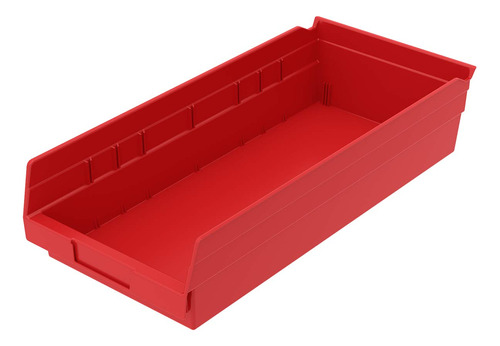 Caja De Plástico Apilable Tamaño 45 X 20 X 10 Cm Rojo 12 Uni