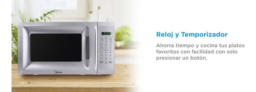 Horno De Microondas 0.7 Pies Midea Mmdp07s2cb Gris
