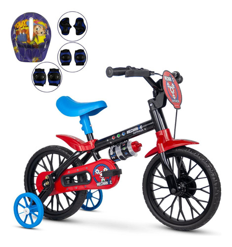 Bicicleta Aro 12 Infantil Nathor 2 A 5 Anos Mechanic E