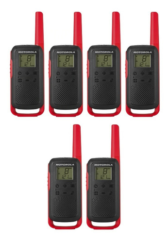 6 Radios Motorola Hasta 32km* 22 Ch Micro Usb T210 Vox Scan