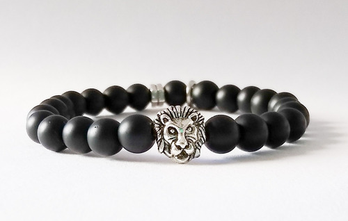 Pulsera Piedras Naturales Onix Hombre Mujer Leon Wadi