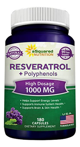 Trans Resveratrol Con Polifenoles Extra Fuerte 180 Capsulas