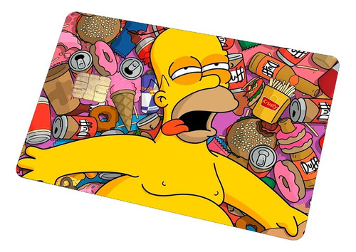 Sticker Para Tarjeta Nuevo Los Simpson Homero Comida