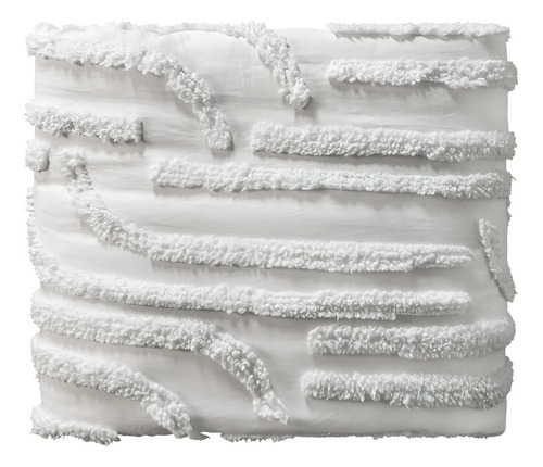 Funda Matrimonial Xl Duvet Deco Blanco Textura Suave Vianney